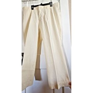 Polo by Ralph Lauren Men classic fit pants size‎ 40/28 ivory Linen cotton blend
